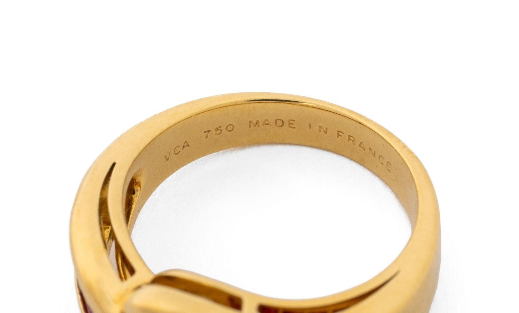 Van Cleef & Arpels Bague en or 18 carats diamant rubis en vente 8