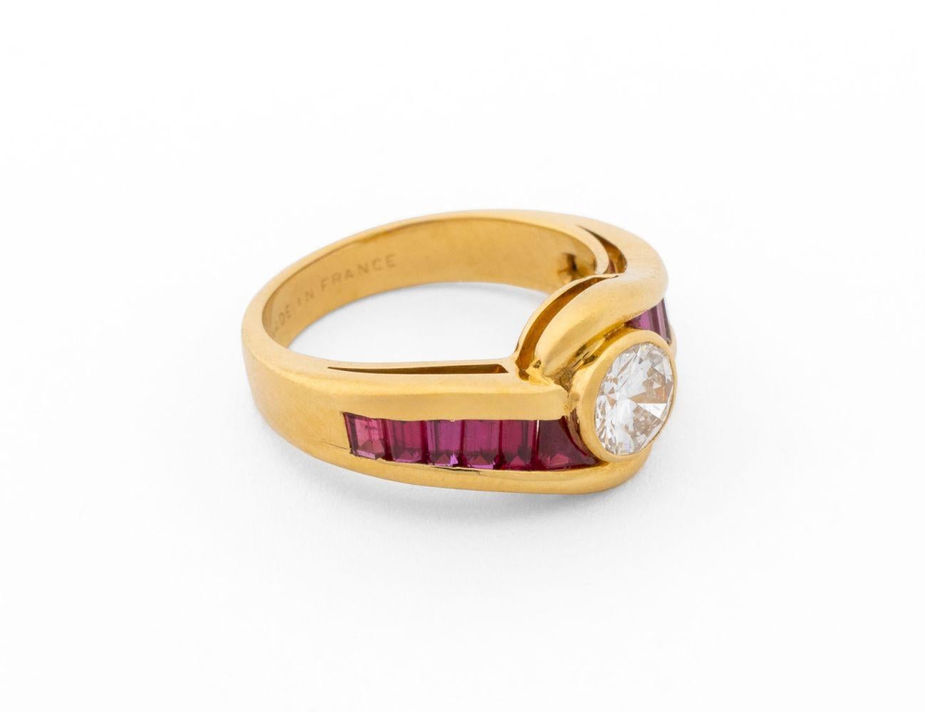 Van Cleef & Arpels Bague en or 18 carats diamant rubis en vente 1