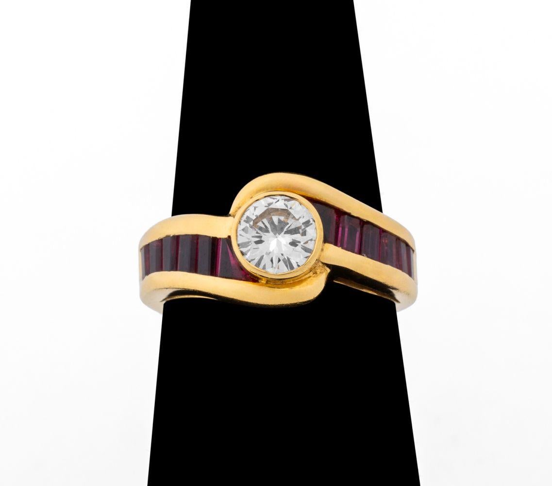 Van Cleef & Arpels Bague en or 18 carats diamant rubis en vente 2