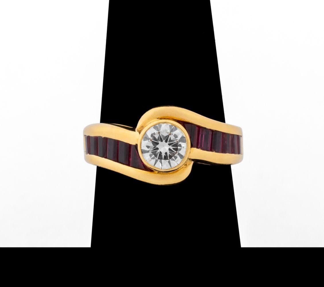 Van Cleef & Arpels Bague en or 18 carats diamant rubis en vente 3