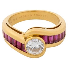 Van Cleef 
Arpels 18K Gold Diamond Ruby Ring