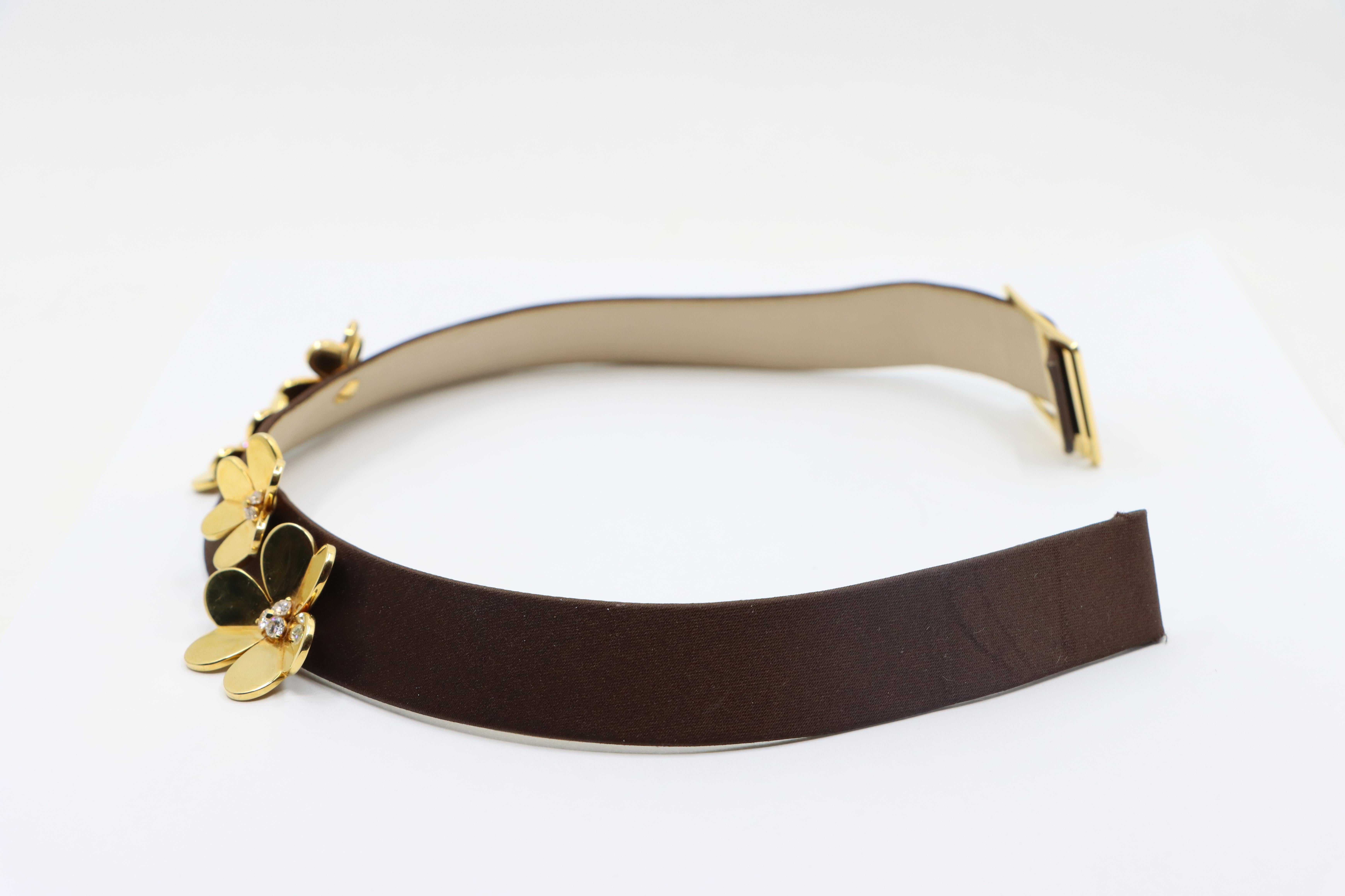 Van Cleef & Arpels 18K Gold Diamonds Frivole Silk Choker 6