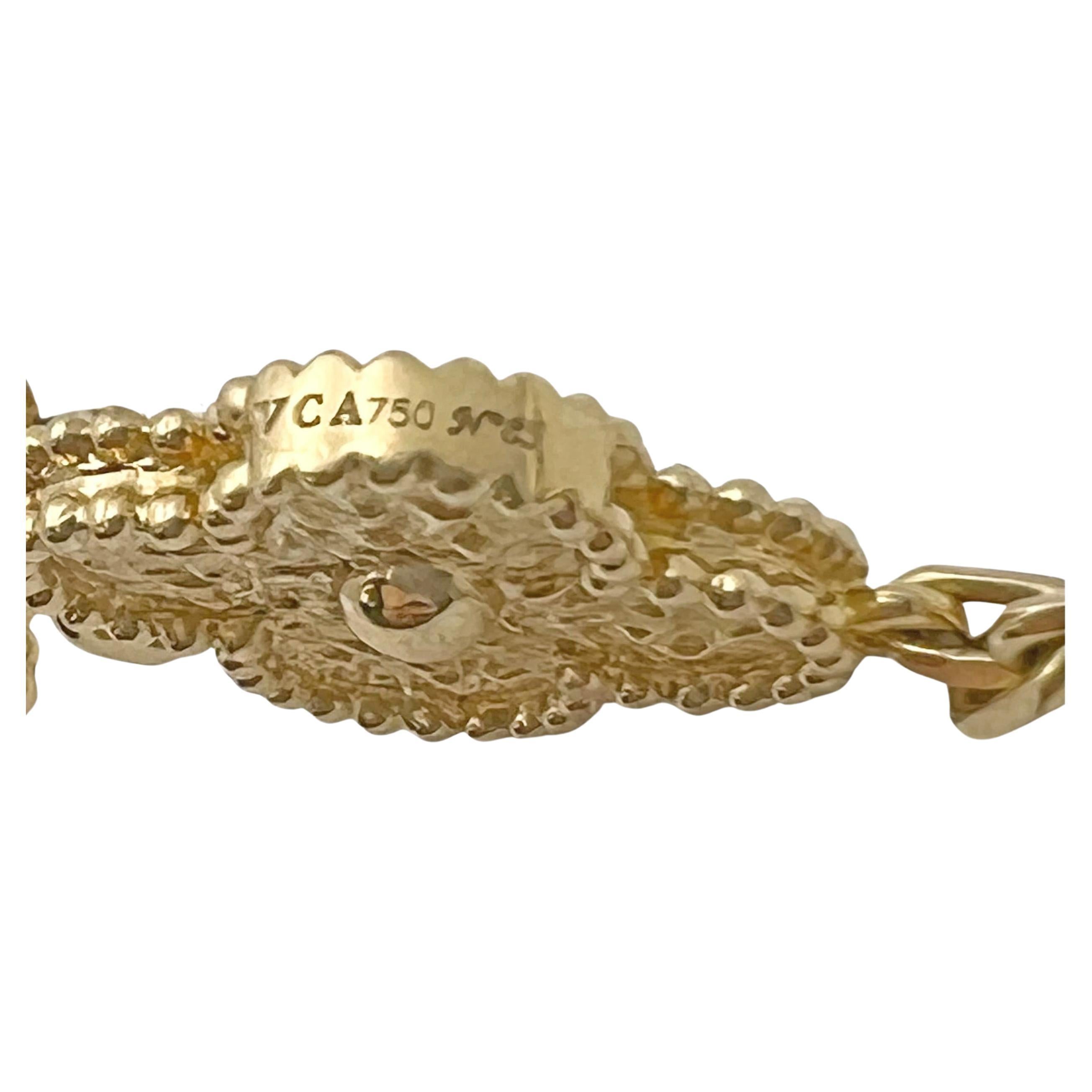Van Cleef & Arpels 18k Gold Lapis Limited Edition Vintage Alhambra Necklace In Excellent Condition In Palm Beach, FL