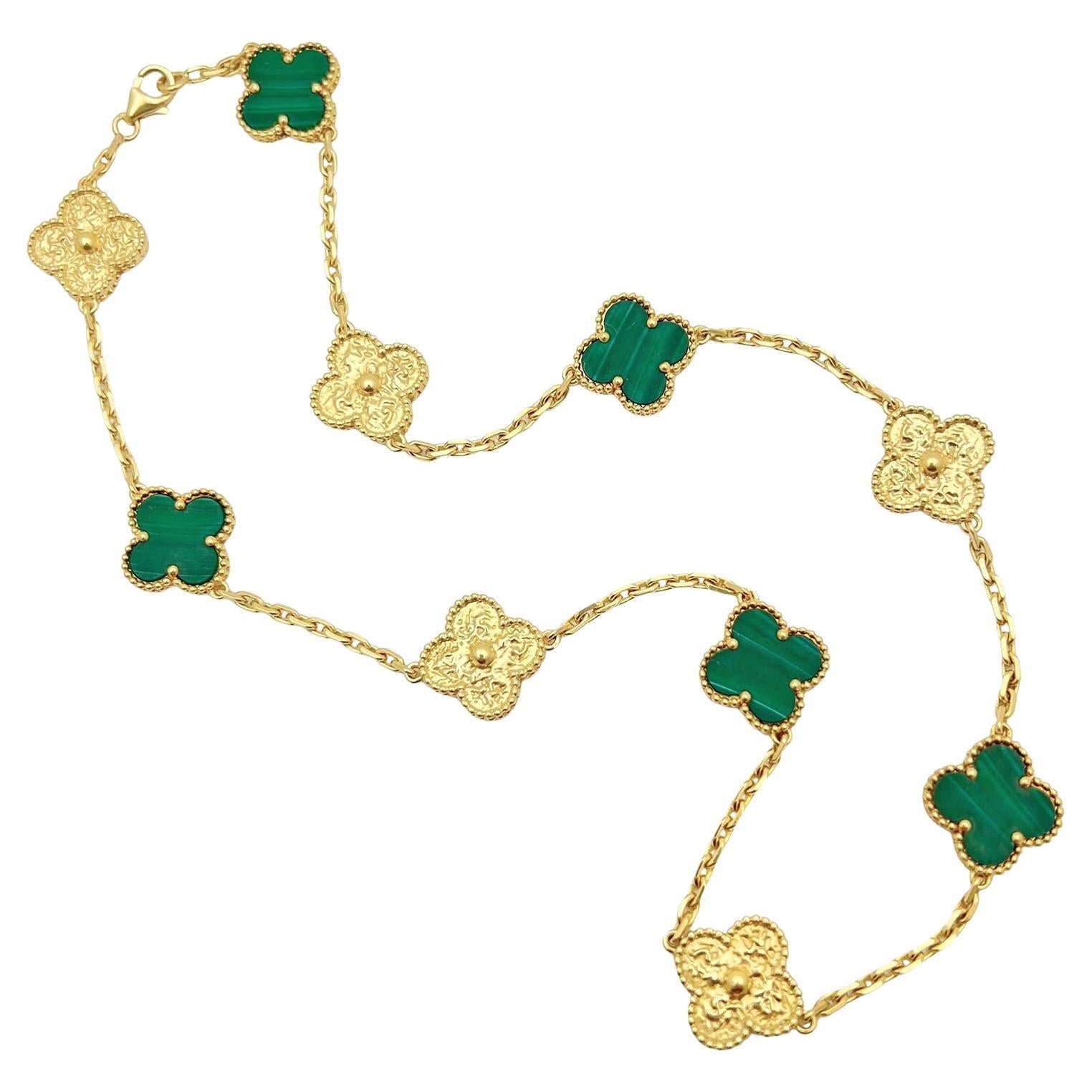 van cleef necklace green