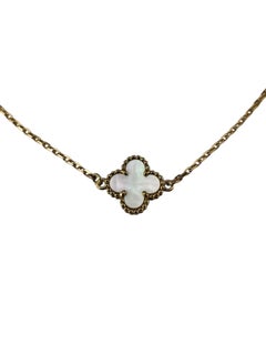 Van Cleef & Arpels 18K Gold Mother of Pearl Alhambra Bracelet Box Papers #25112
