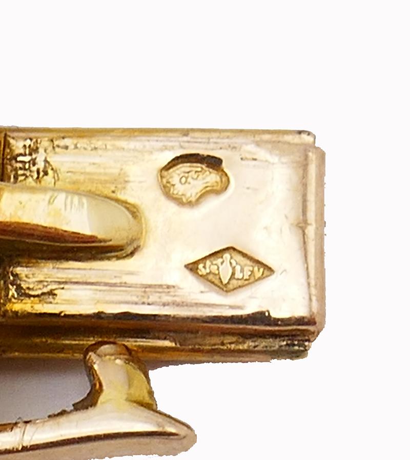 Round Cut Van Cleef & Arpels 18k Gold Necklace and Bracelet Set Vintage For Sale
