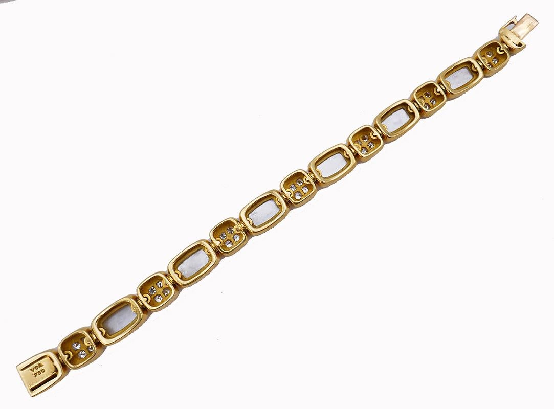 Women's Van Cleef & Arpels 18k Gold Necklace and Bracelet Set Vintage For Sale