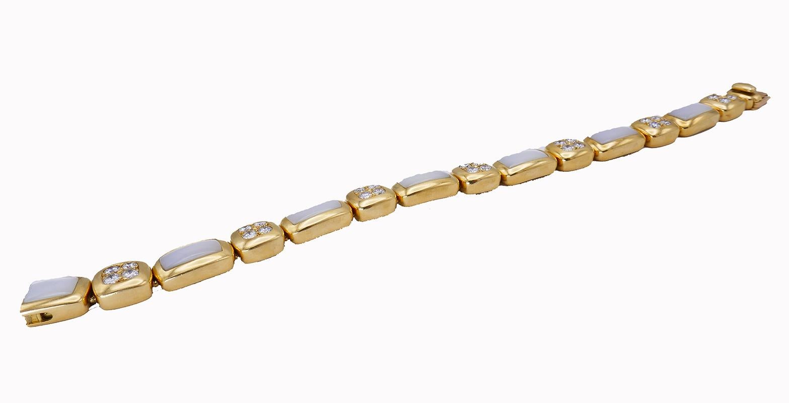 Van Cleef & Arpels 18k Gold Necklace and Bracelet Set Vintage For Sale 1