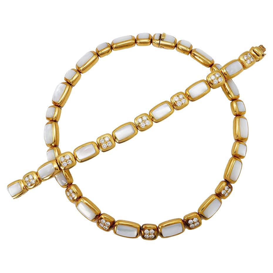 Van Cleef & Arpels 18 Karat Gold Halskette und Armband-Set Vintage