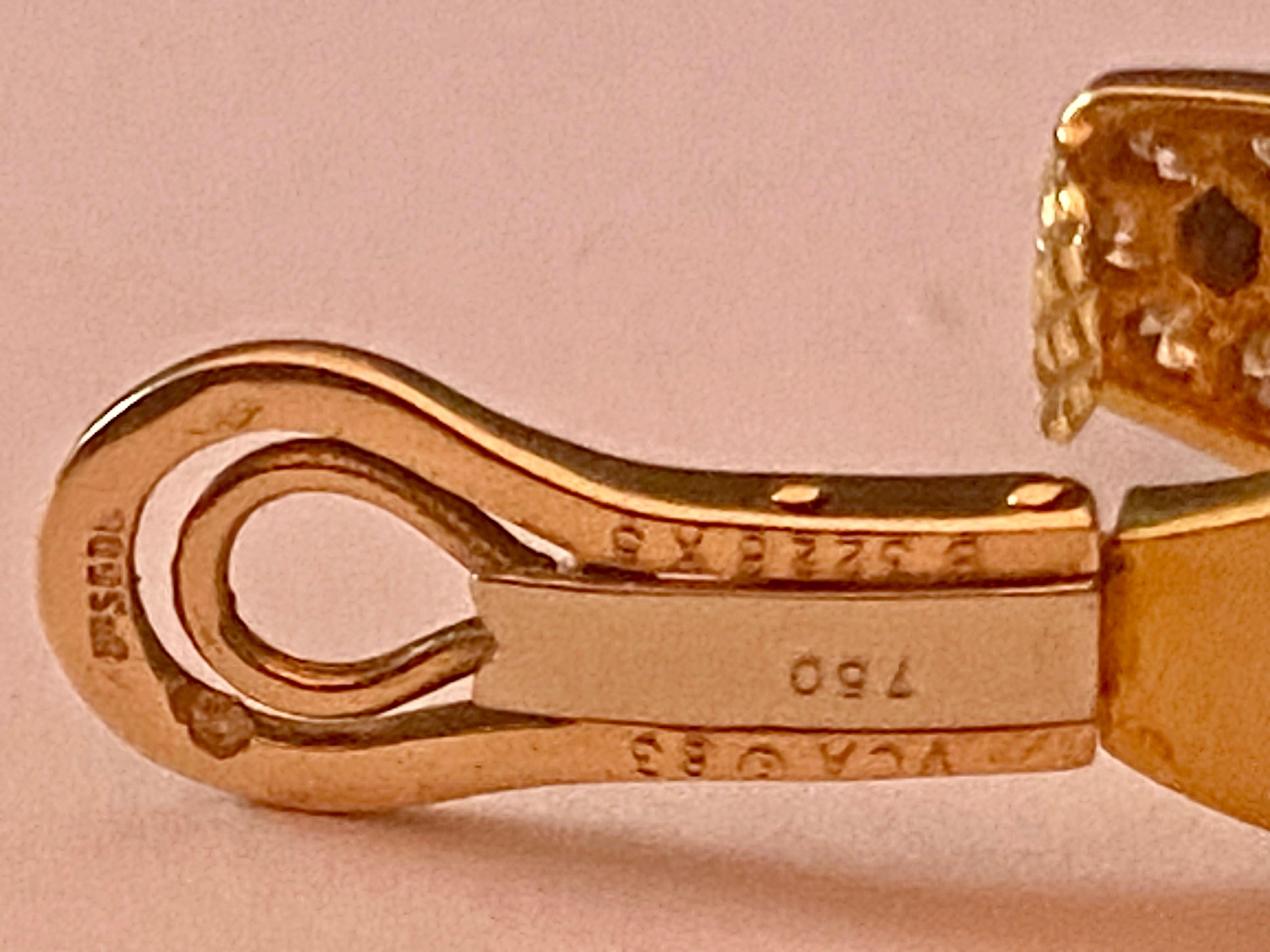 Set di collana e orecchini in oro 18k, onice e diamanti Van Cleef & Arpels in vendita 8