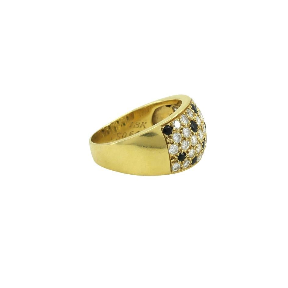 Taglio brillante Anello con diamante e onice in oro 18k di Van Cleef & Arpels in vendita