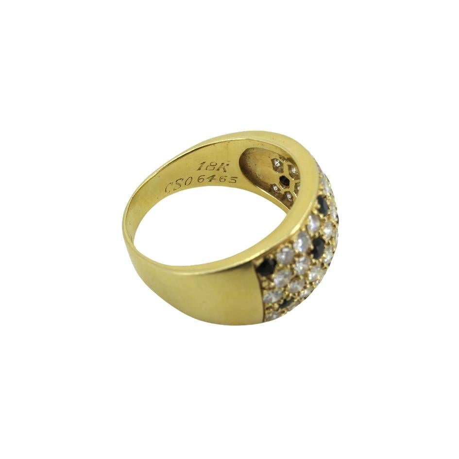 Anello con diamante e onice in oro 18k di Van Cleef & Arpels In condizioni ottime in vendita a Beverly Hills, CA