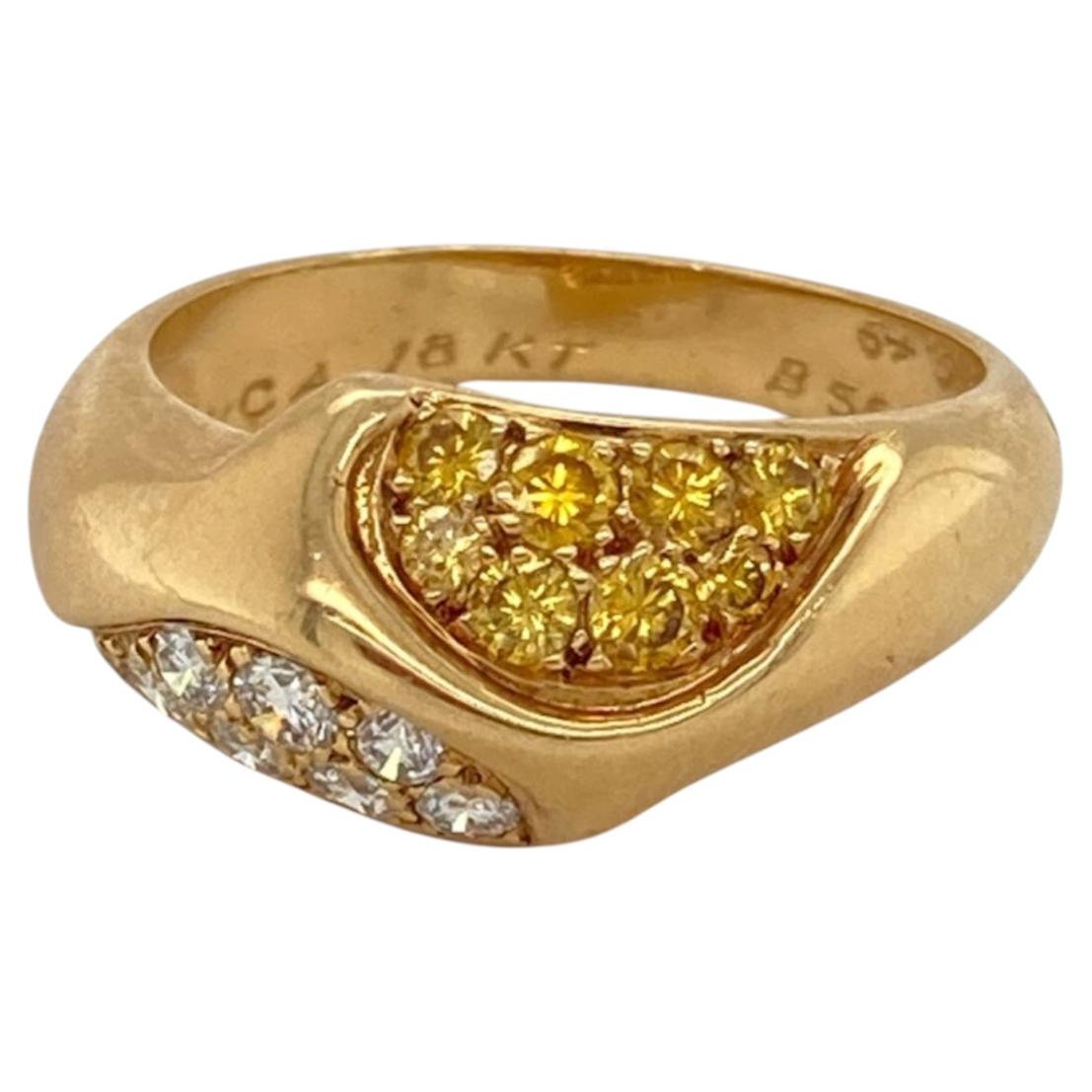 Van Cleef & Arpels 18K Gold Toi-et-Moi Ring with Diamonds, 1980s