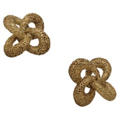 Van Cleef & Arpels, 18k Gold "Trefoil" Earrings, 1969, by André Vassort