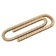 Van Cleef & Arpels 18K Gold Twisted Rope Paper Clip Money Clip