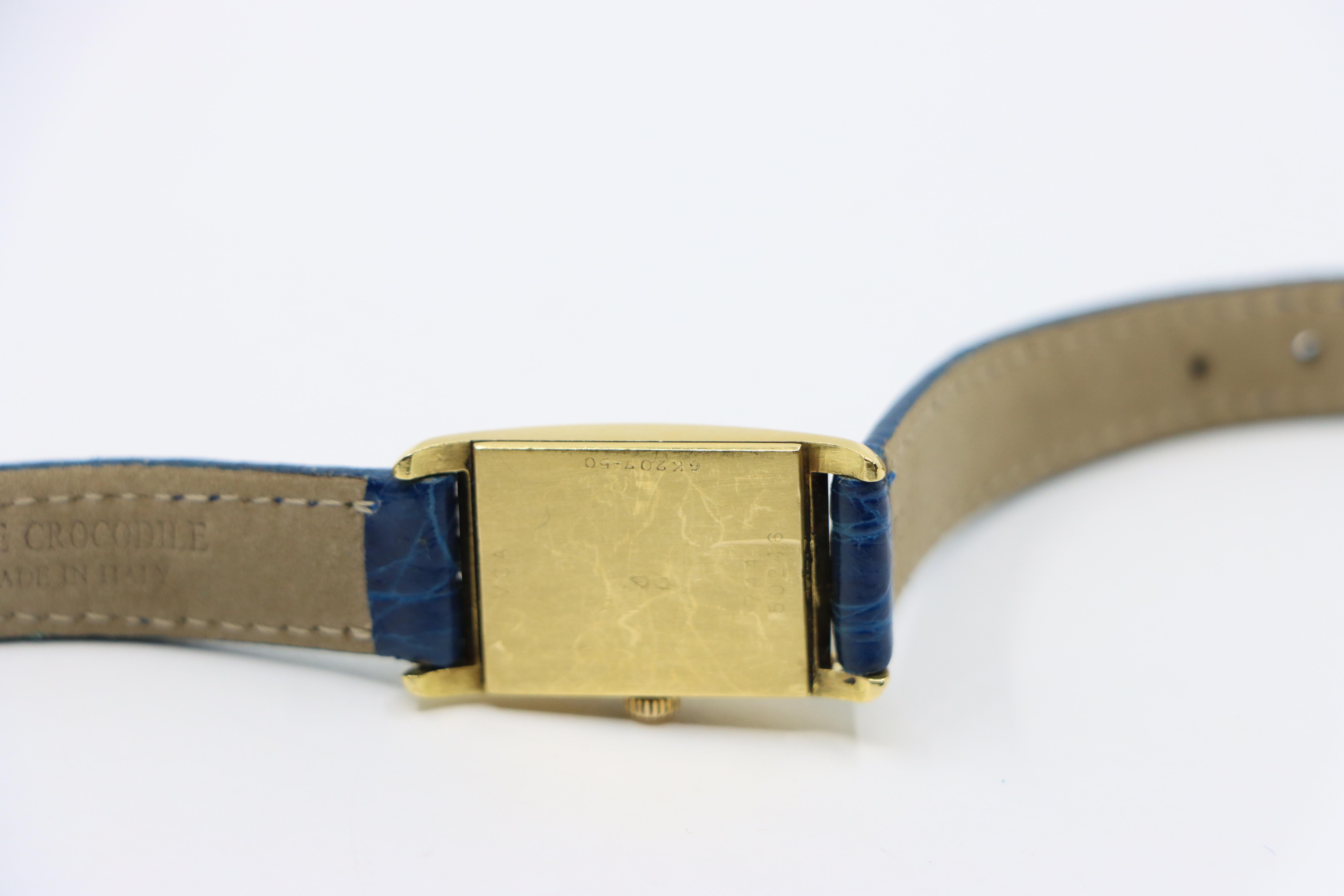 Van Cleef & Arpels 18K Gold Vintage Quartz Ladies Watch For Sale 6