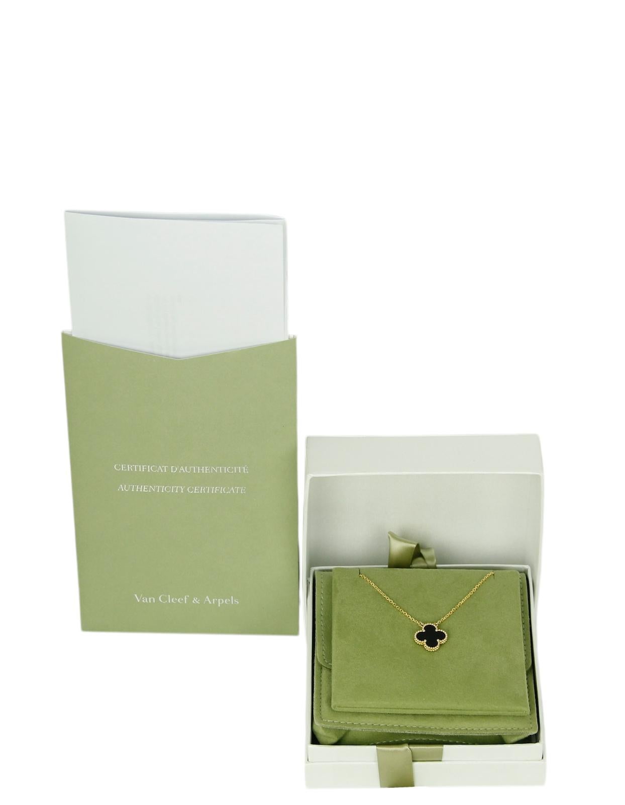 Van Cleef & Arpels Collana Alhambra Vintage 18k/Onyx in vendita 1