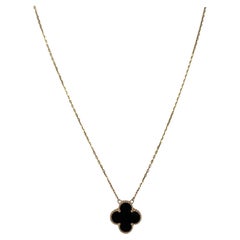Van Cleef & Arpels Collana Alhambra Vintage 18k/Onyx