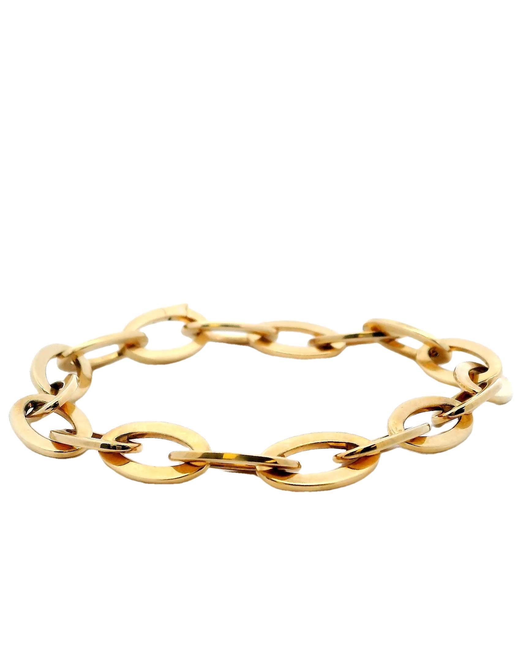 Femenino o masculino Pulsera de eslabones ovalados Van Cleef & Arpels 18k en venta