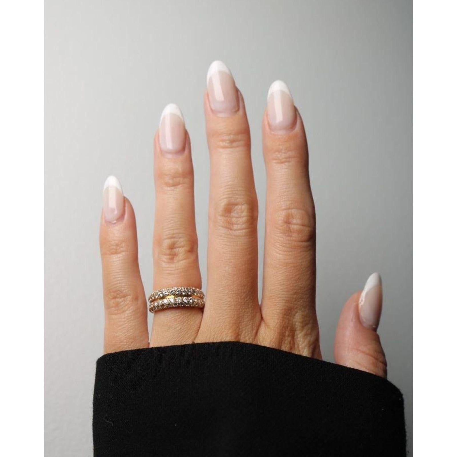 Anillo Pavé de Diamantes Van Cleef & Arpels 18K Oro Amarillo Francés ~1,55ctw en venta 8