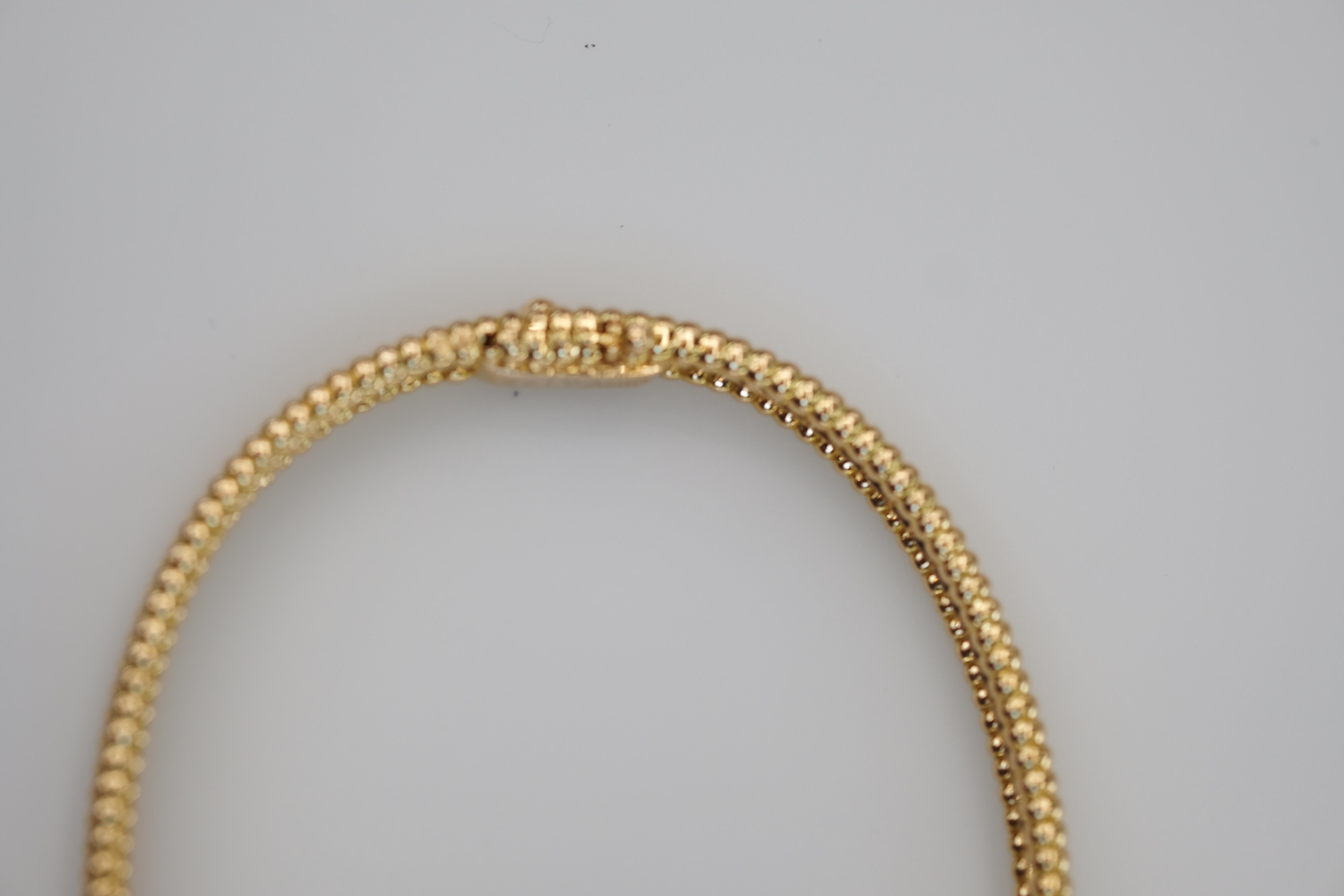 Van Cleef & Arpels Bracciale con diamanti perlée in oro rosa 18 carati, 1 fila, modello medio in vendita 2