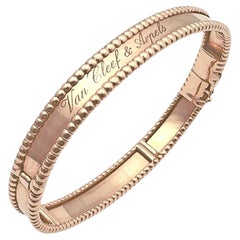 Van Cleef & Arpels 18k Rose Gold Perlée Signatur Armband