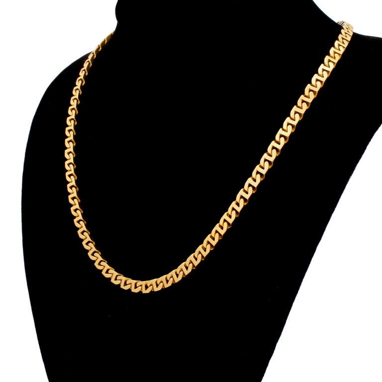 Van Cleef and Arpels 18 Karat Solid Gold Men's Anchor Link Necklace ...