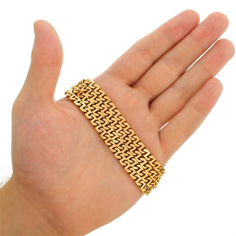 Van Cleef and Arpels 18 Karat Solid Gold Men's Anchor Link Necklace ...