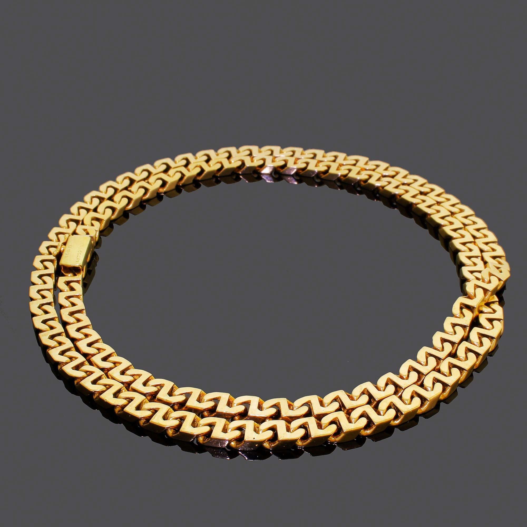 Van Cleef & Arpels 18 Karat Solid Gold Men's Anchor Link Necklace Chain 77.3Gr 2