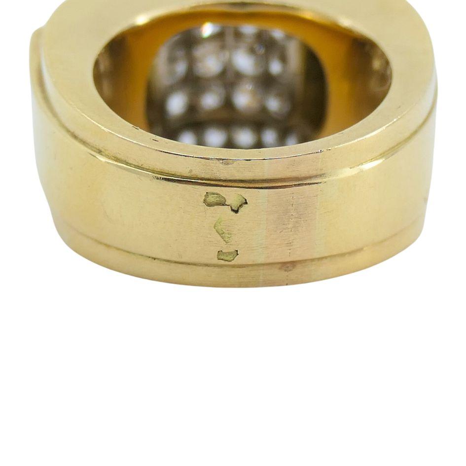 Van Cleef & Arpels, bague Tank rétro en or bicolore 18 carats avec diamants en vente 6