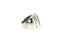 Van Cleef & Arpels 18K WG Cocktail Ring with 14.98x10.1mm Moonstone Size 6.5