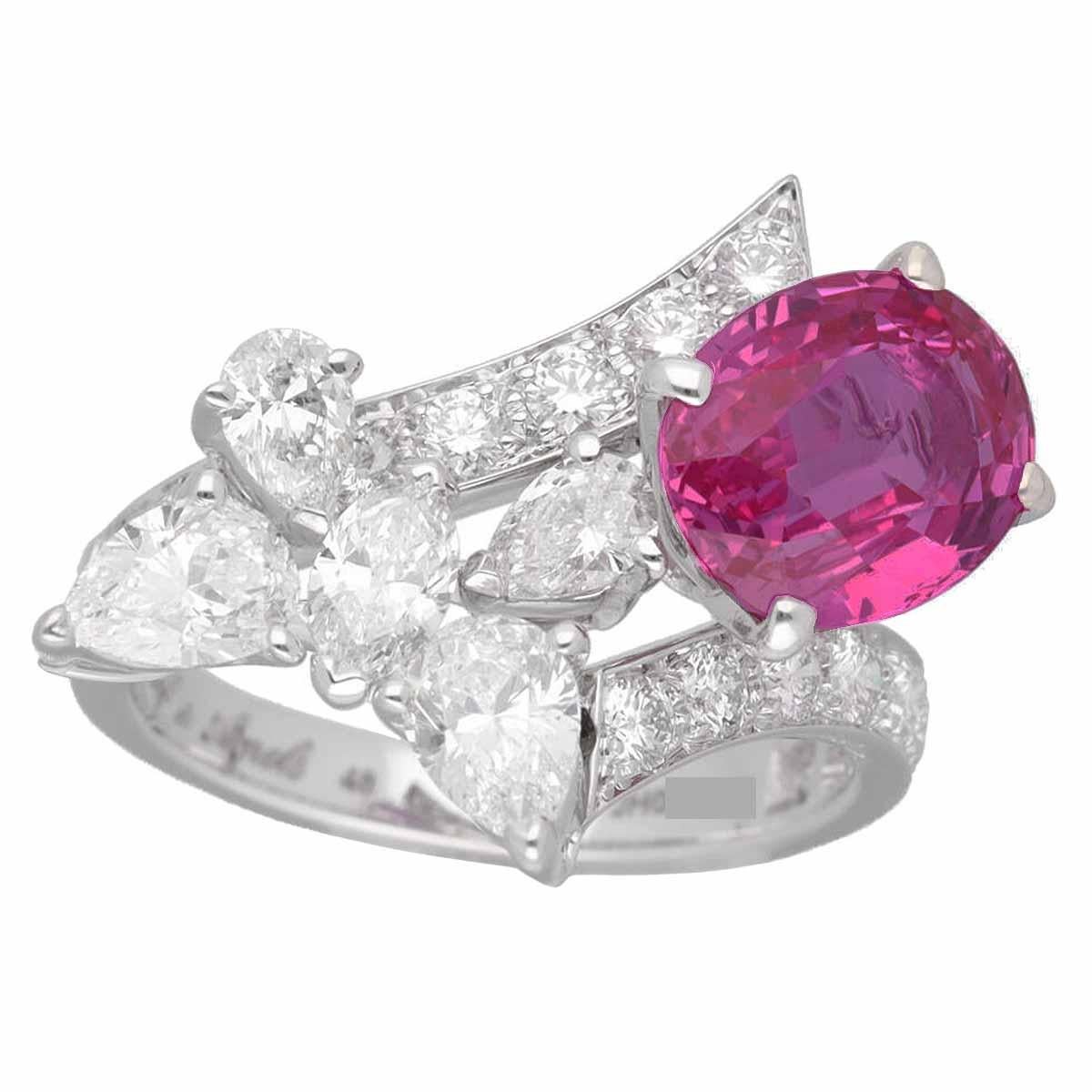 ■ Produktnummer: 31080101
■ Marke: Van Cleef & Arpels
■ Produktname: Myanmar Nicht erhitzter rosa Saphir
Diamant ELYSEES Ring
■ Modellnummer: -
■ MATERIAL: Diamant, rosa Saphir, 750 K18 WG Weißgold
■ Gewicht: Ungefähr 4,8 g (ca.)
■ Ringgröße: