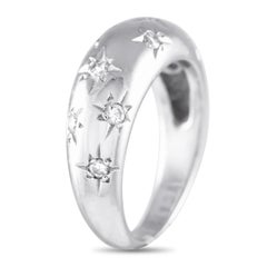 Anello Van Cleef & Arpels in oro bianco 18 carati con cupola di diamanti da 0,25 ct.