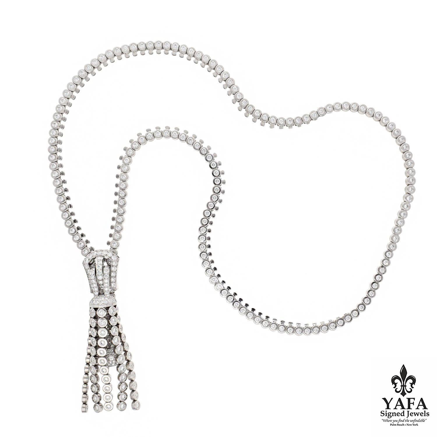 Van Cleef & Arpels 18K White Gold and Diamond Extra Long Adjustable Length ZIP Necklace. It's fascinating how we can discover beauty in the simplest of things when we take the time to look at them from a different angle or with fresh eyes. A