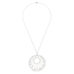 VAN CLEEF & ARPELS 18k White Gold Charleston Diamond Necklace