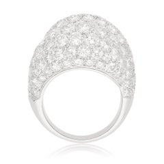 VAN CLEEF & ARPELS 18K White Gold Diamond Boulle Ring
