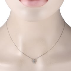 Van Cleef & Arpels 18K White Gold Diamond Cross Necklace