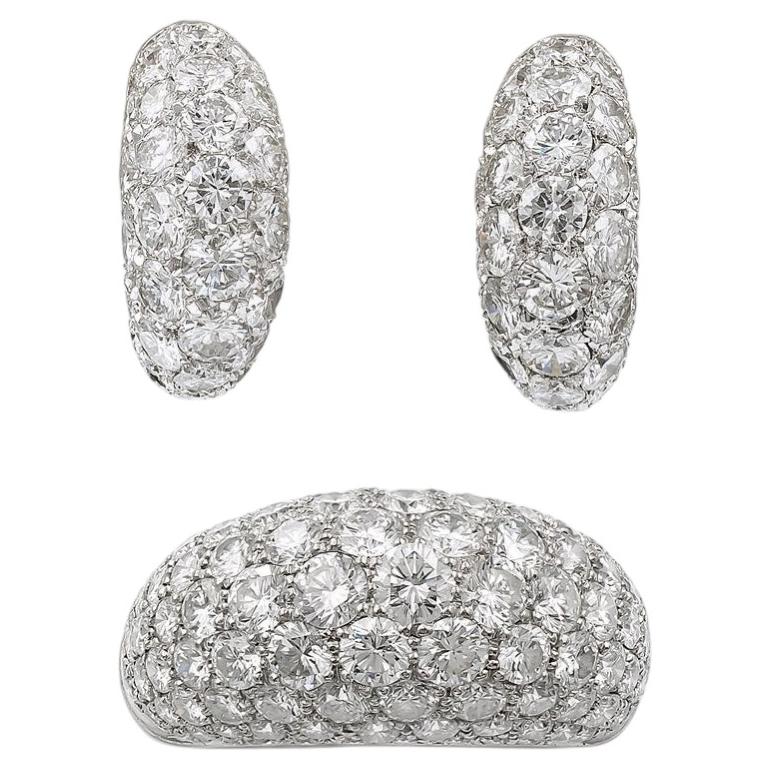 Van Cleef & Arpels - Set di diamanti a cupola in oro bianco 18 ct. in vendita