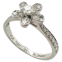 Van Cleef & Arpels 18k Weißgold Diamant Blumenring