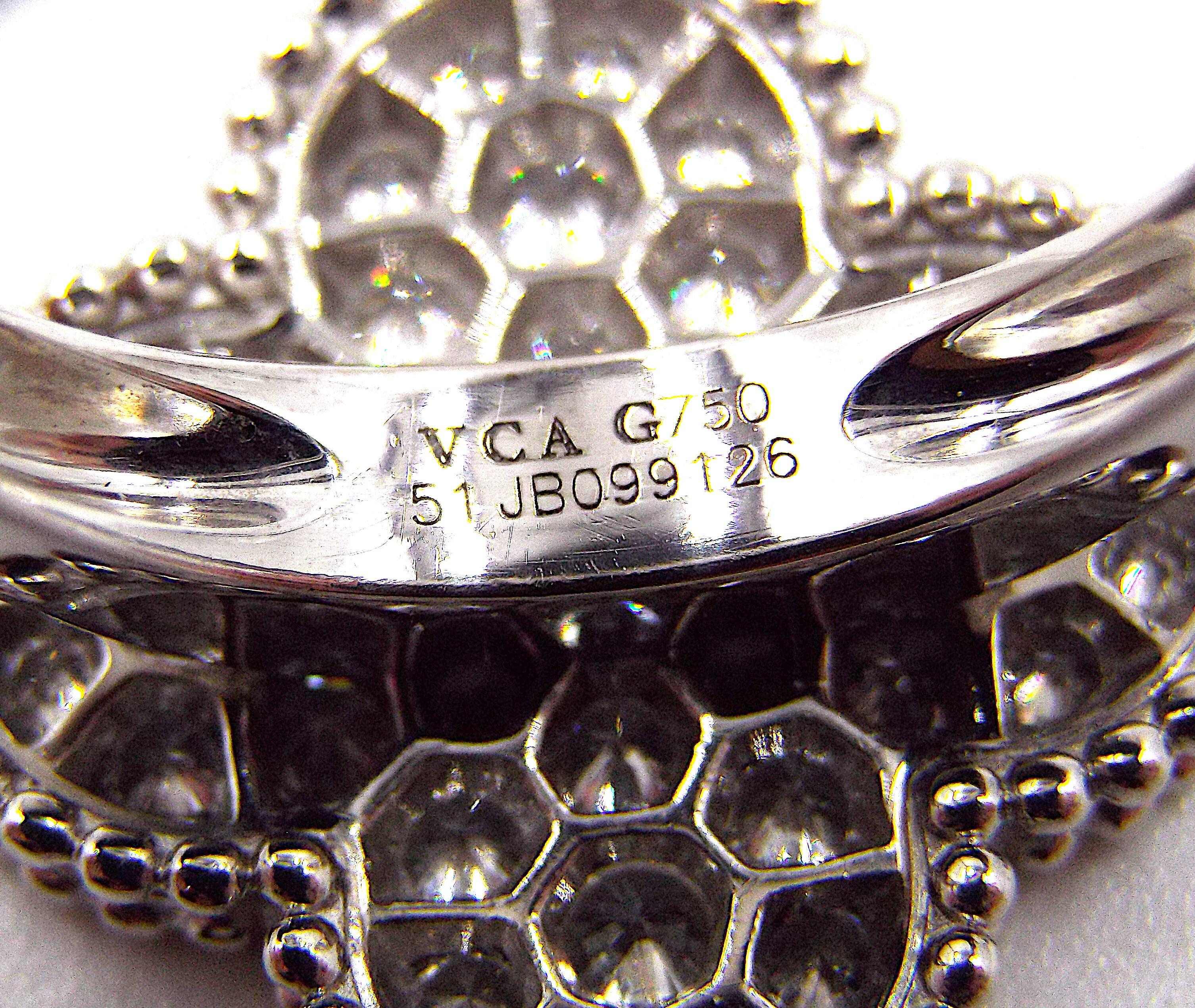 Van Cleef & Arpels Magic Alhambra-Ring, 18 Karat Weißgold Diamant im Angebot 1
