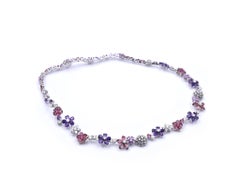 Van Cleef & Arpels 18 Karat White Gold Folie des Pres Necklace