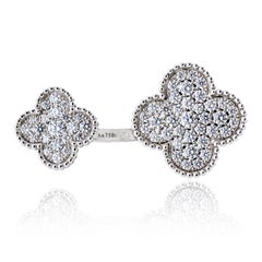 Van Cleef & Arpels 18K White Gold Magic Alhambra Diamond Ring