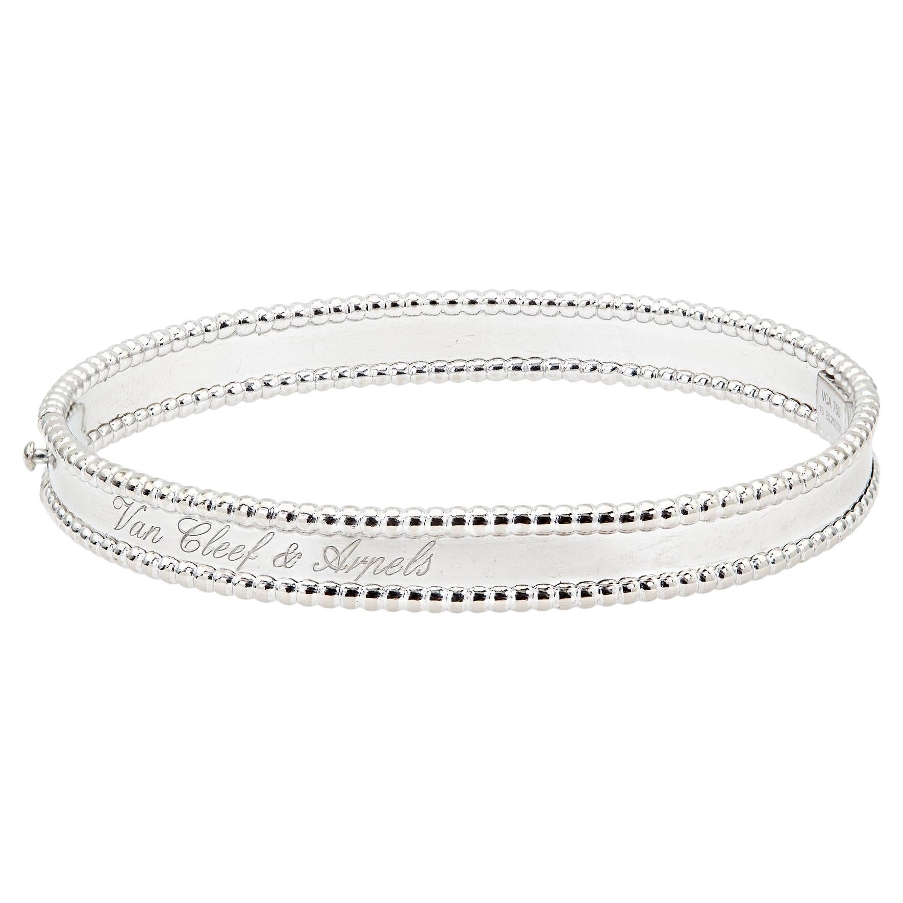 Van Cleef and Arpels Perlée Signature 18K Rose Gold Bracelet Medium Model For Sale at 1stDibs