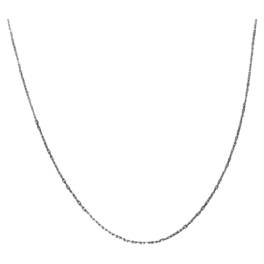 Van Cleef & Arpels 18k White Gold Rada Chain Necklace 18" For Sale