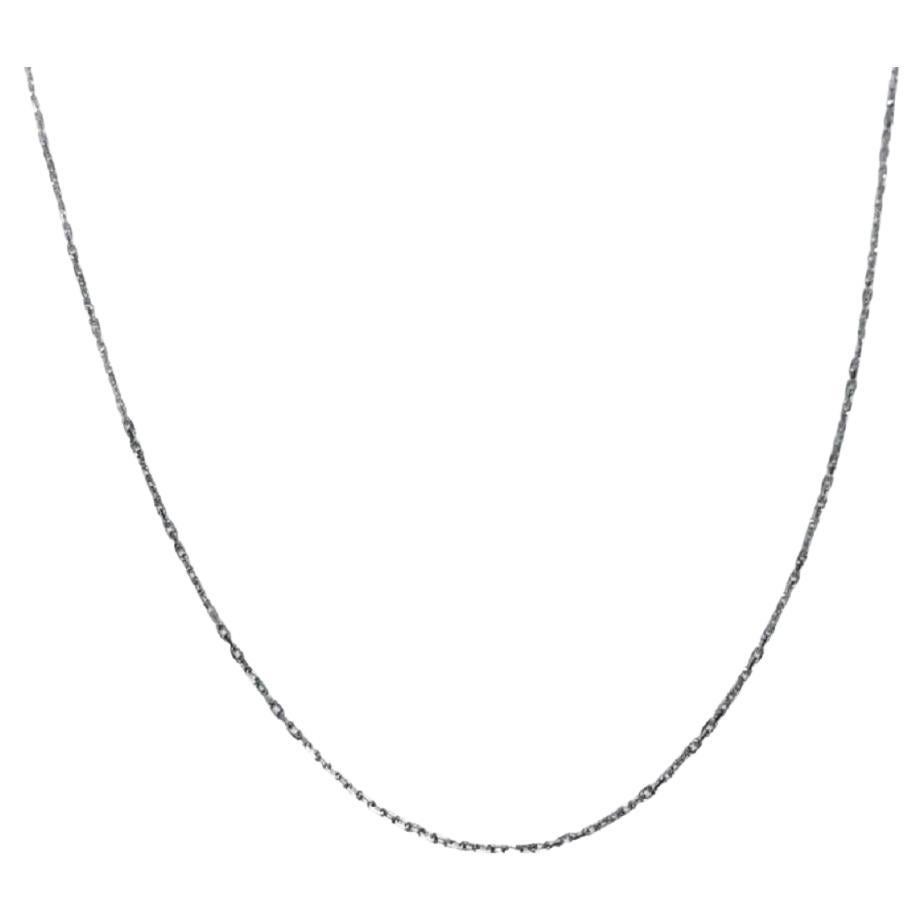 Van Cleef & Arpels 18k White Gold Rada Chain Necklace 18"