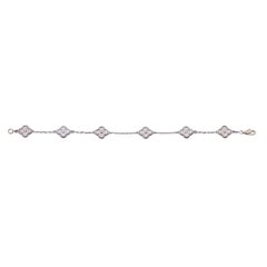 Van Cleef & Arpels Bracelet Sweet Alhambra à 6 motifs en or blanc 18 carats