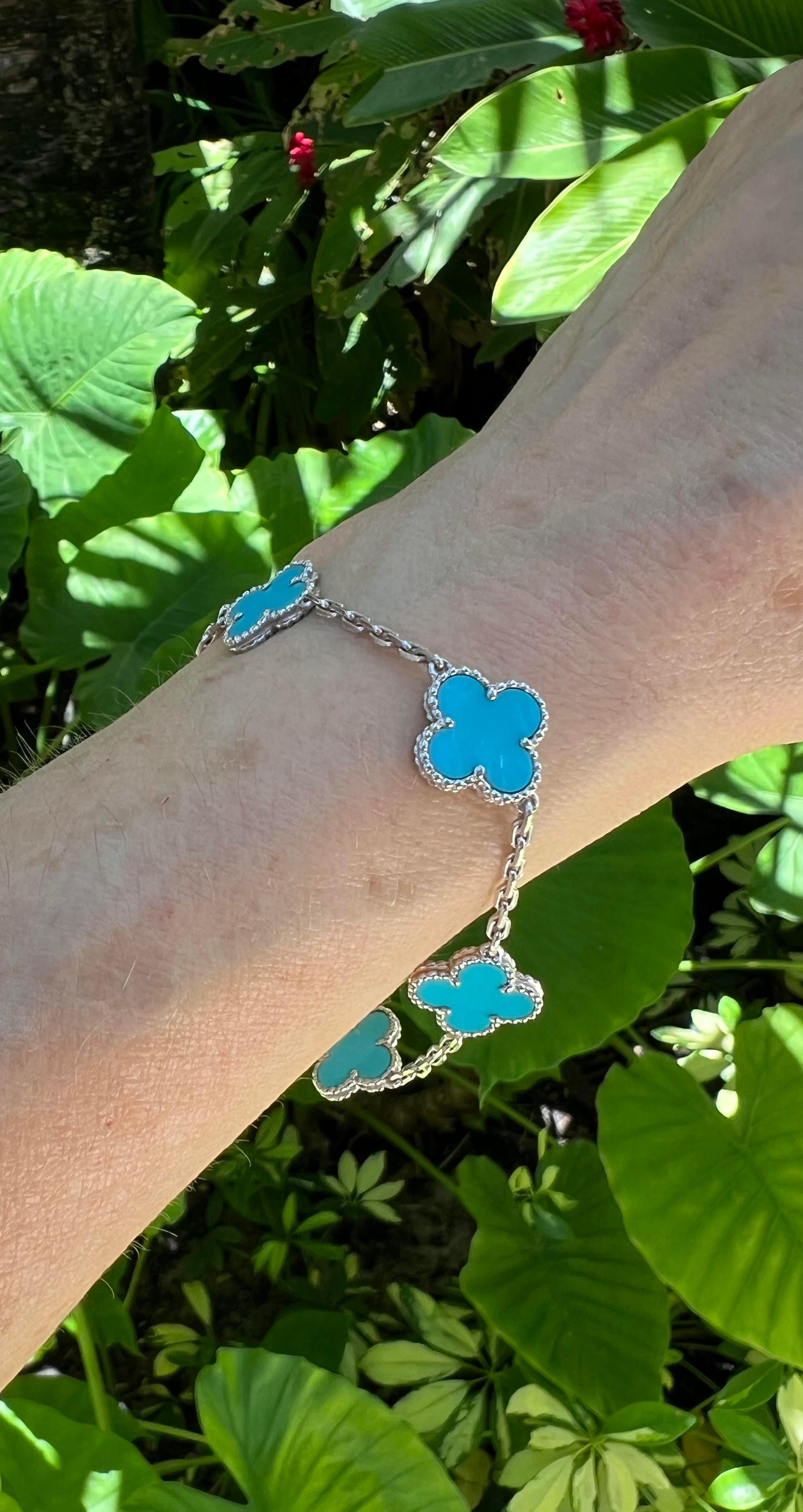 teal van cleef bracelet