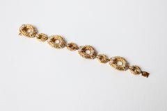 Van Cleef & Arpels 18 Karat Yellow and White Gold and Diamond Bracelet, 1960s