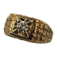 Van Cleef 
Arpels 18k Yellow Gold 
0.36 Point Diamond Ring Retro Rare Unisex