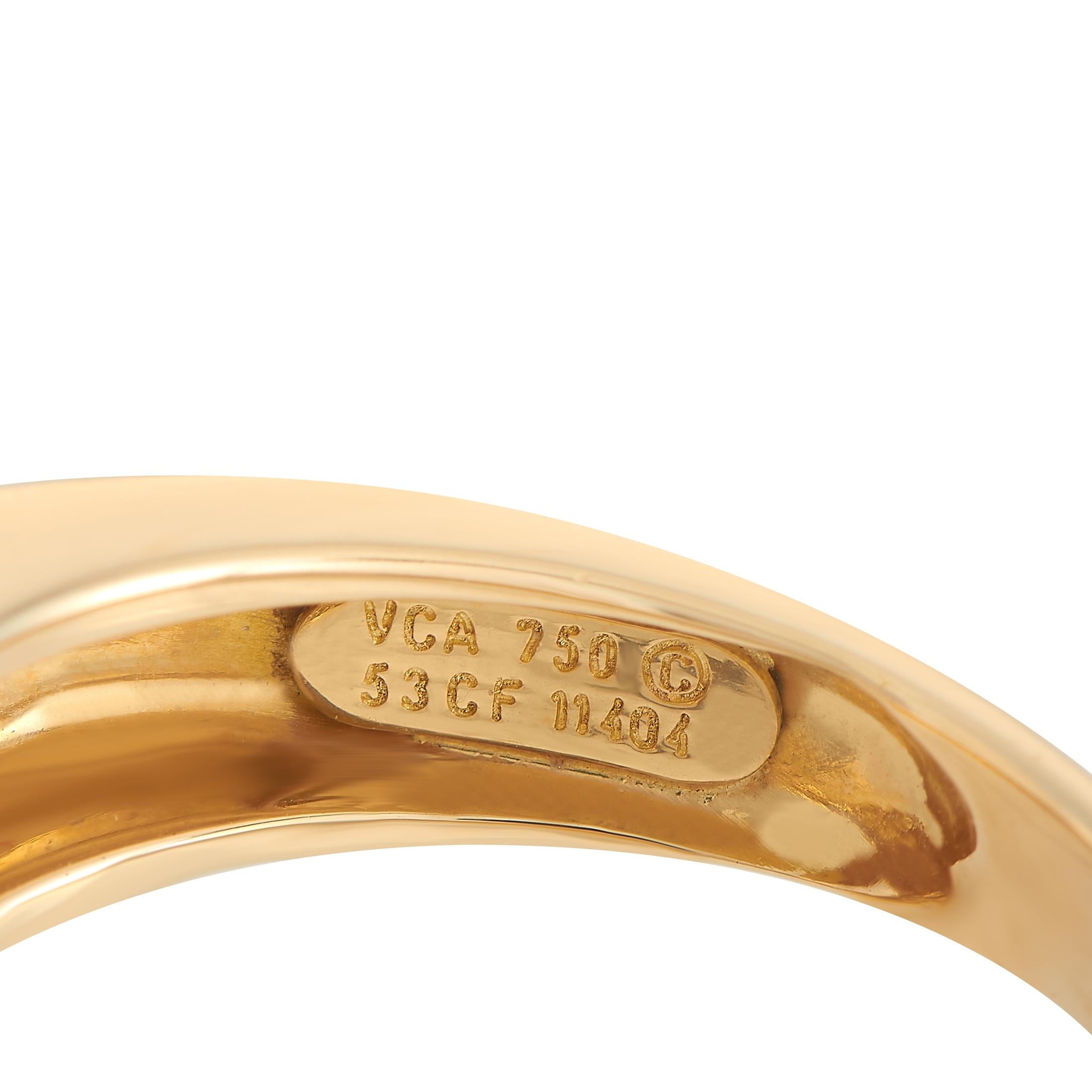 Van Cleef & Arpels 18K Yellow Gold 0.88 Ct Diamond Ring 1